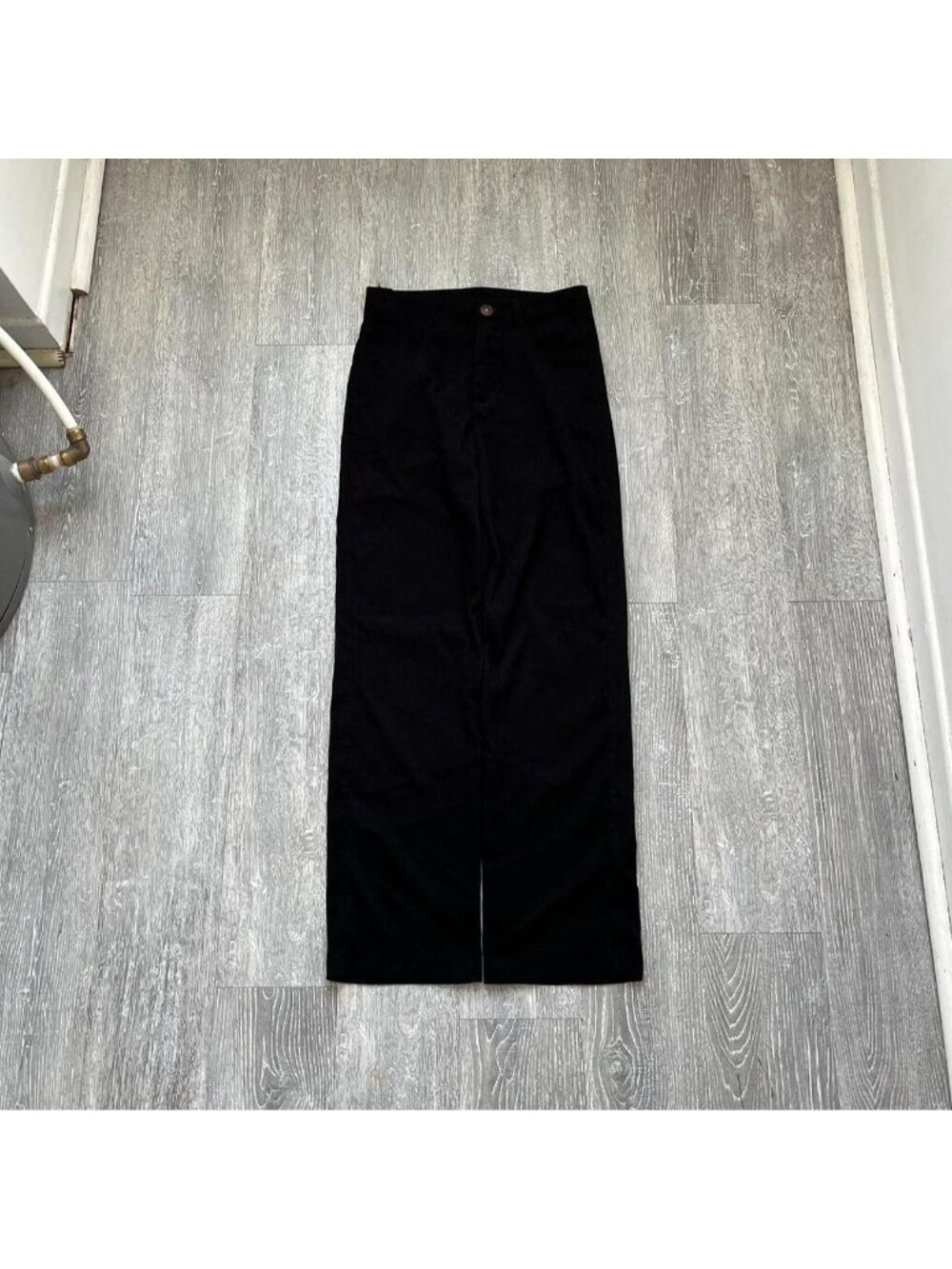 Black Corduroy Wide Leg / Relaxed Fit Pants (Fits Women’s S)